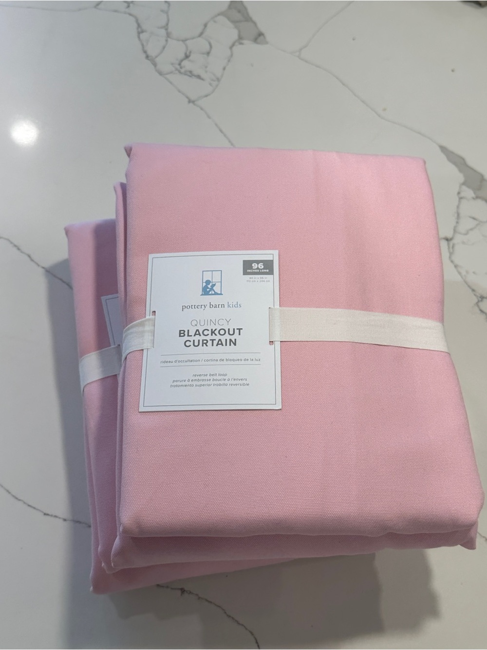 Pottery Barn Kids Quincy Blackout Curtain - Soft Pink set of 2!